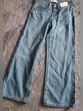 Hollister Light Blue Wide Leg Jeans